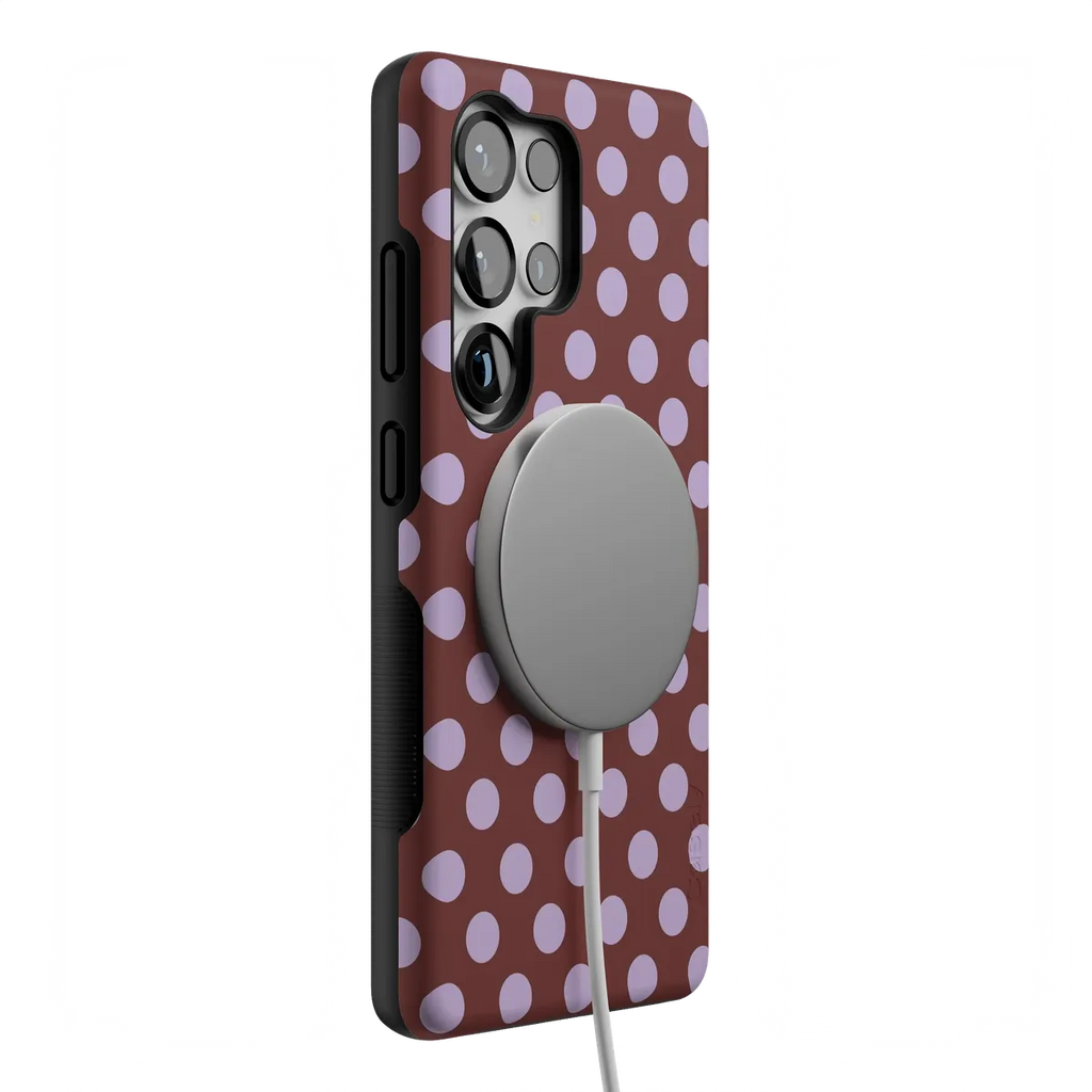 Spotted in SoHo | Burgundy Polka Dot Case