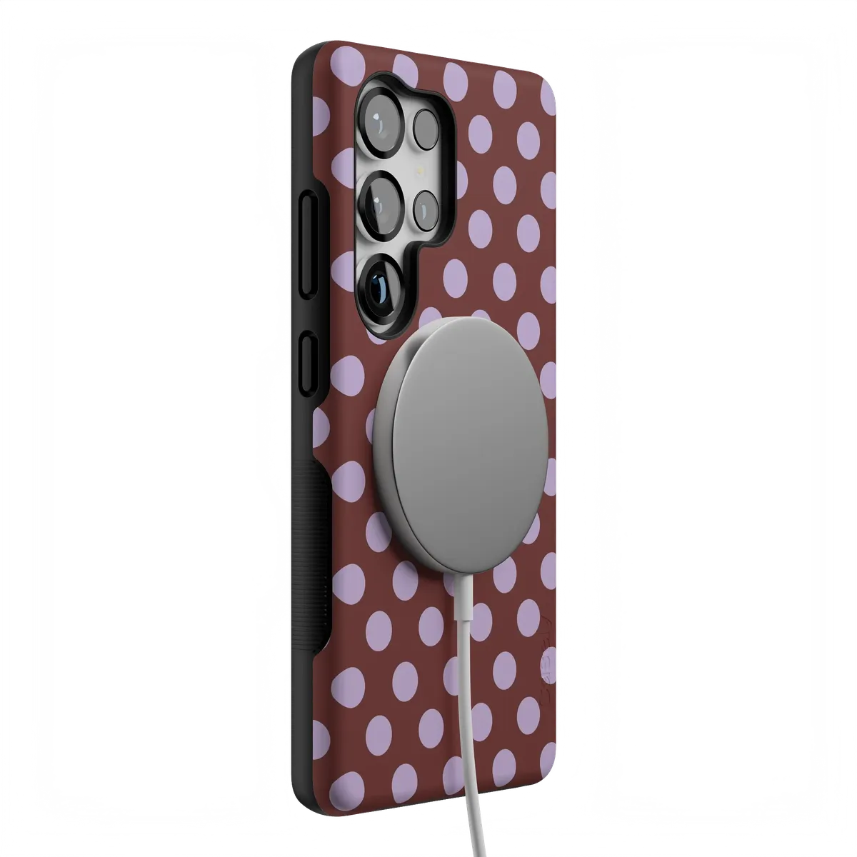 Spotted in SoHo | Burgundy Polka Dot Case