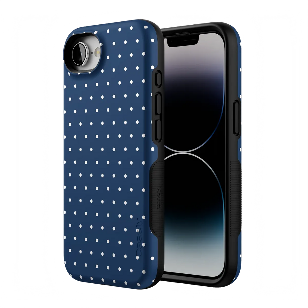 On the Dot | Navy Polka Dot Case