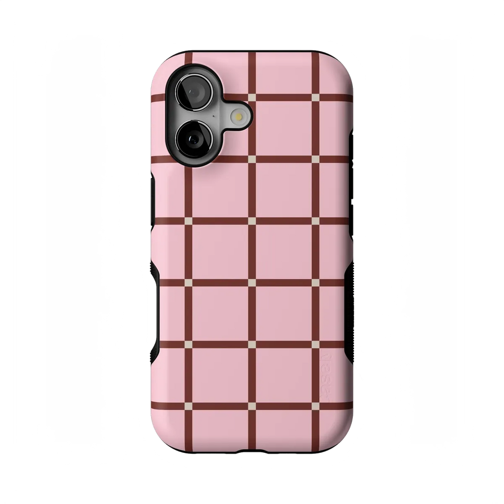 Uptown Gridlock | Pink Checkerboard Case