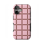 Uptown Gridlock | Pink Checkerboard Case