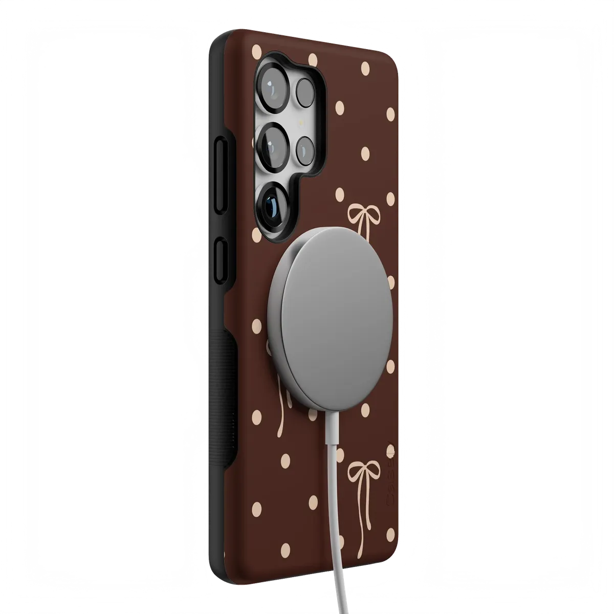 Teddy Bows | Brown Polka Dot Case
