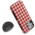 Scarlet Stitch | Red Houndstooth Case