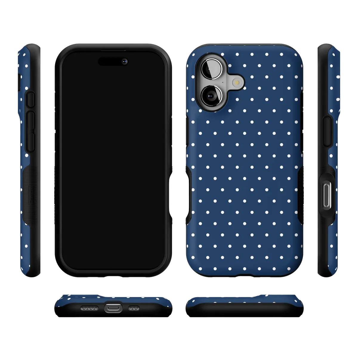 On the Dot | Navy Polka Dot Case