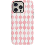 Queen of Diamonds | Pink Watercolor Case