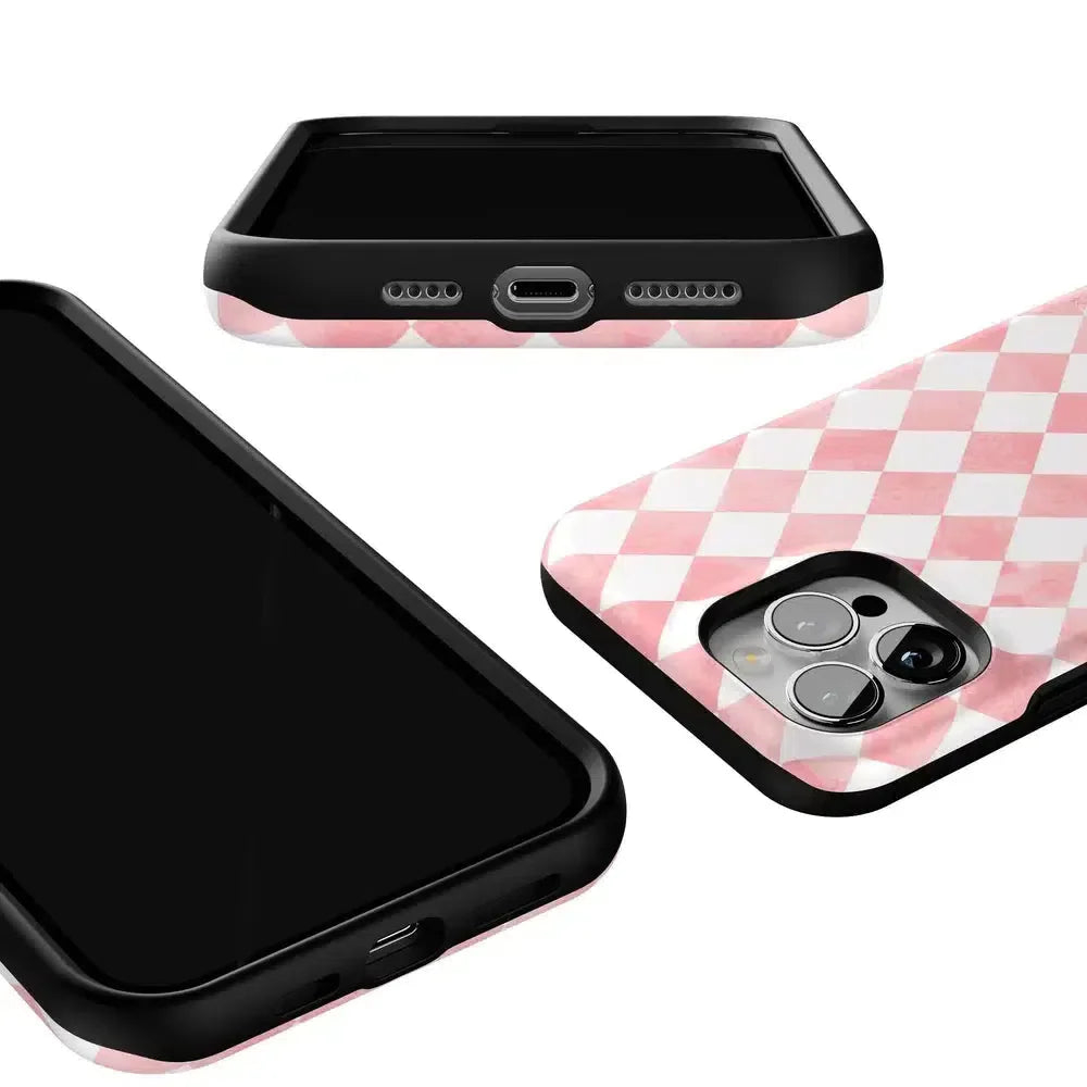 Queen of Diamonds | Pink Watercolor Case