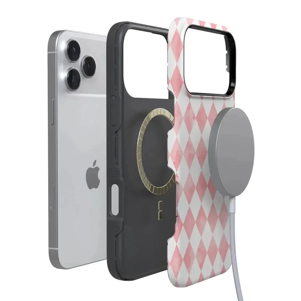 Queen of Diamonds | Pink Watercolor Case