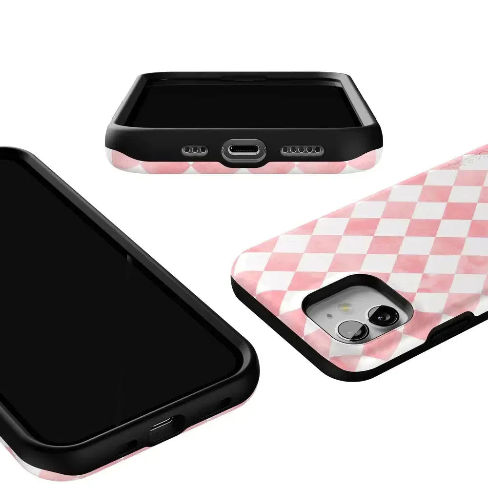 Queen of Diamonds | Pink Watercolor Case