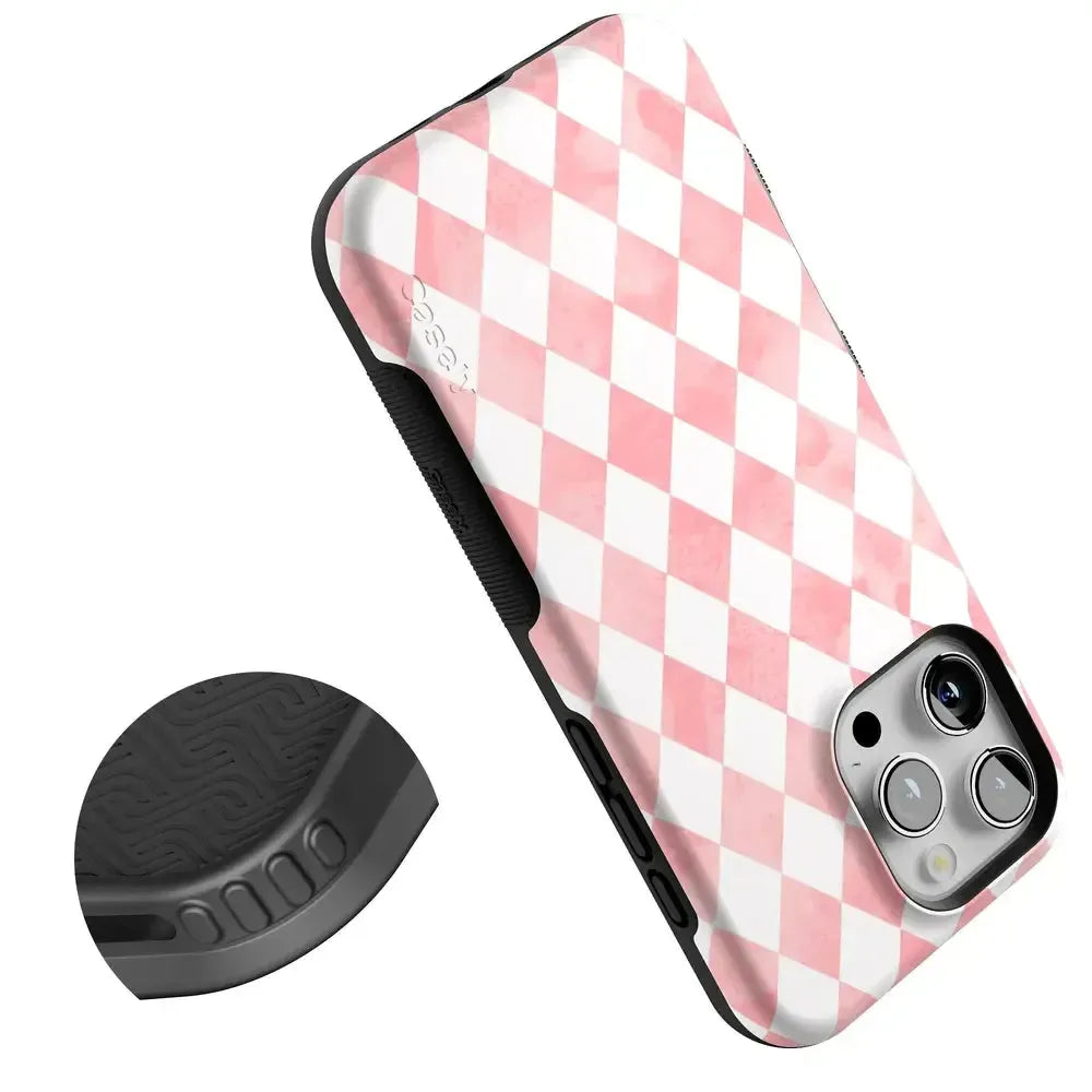 Queen of Diamonds | Pink Watercolor Case