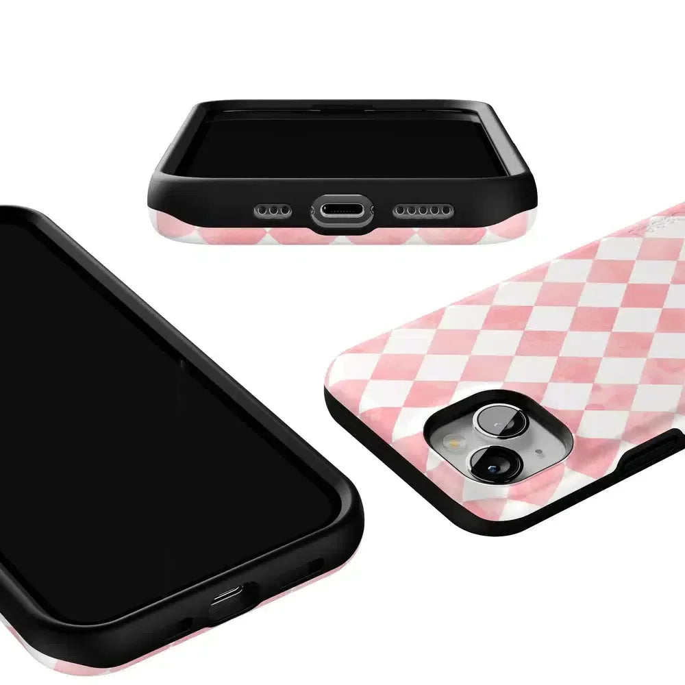 Queen of Diamonds | Pink Watercolor Case