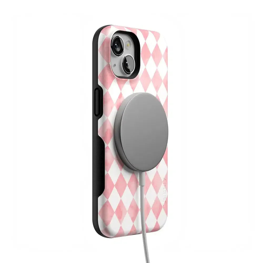 Queen of Diamonds | Pink Watercolor Case