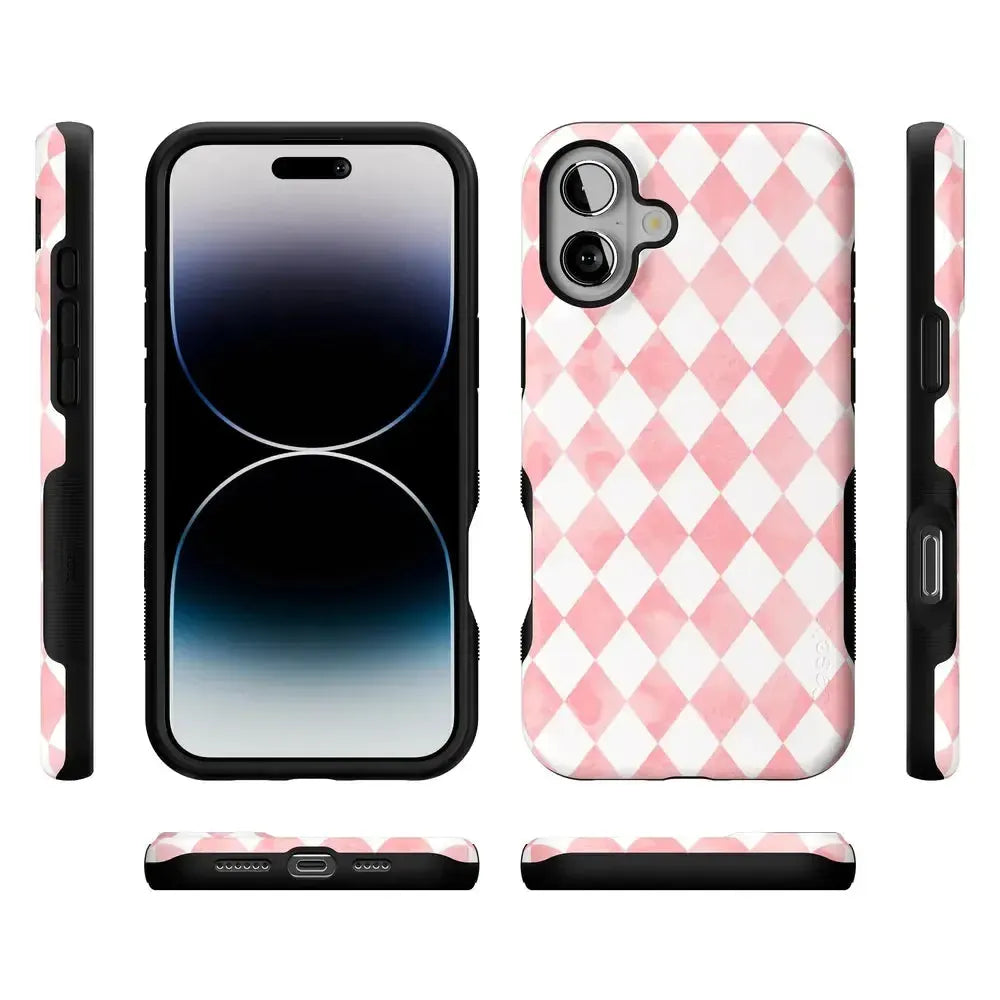Queen of Diamonds | Pink Watercolor Case