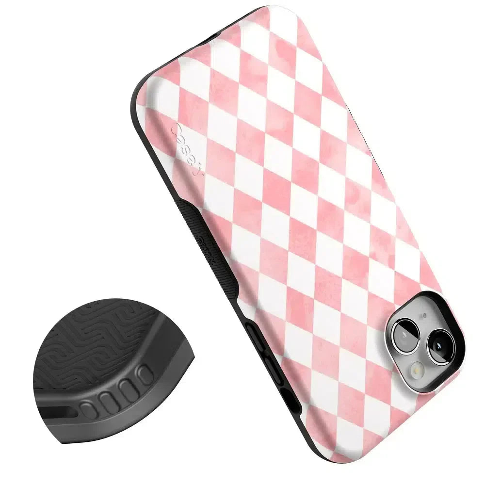 Queen of Diamonds | Pink Watercolor Case