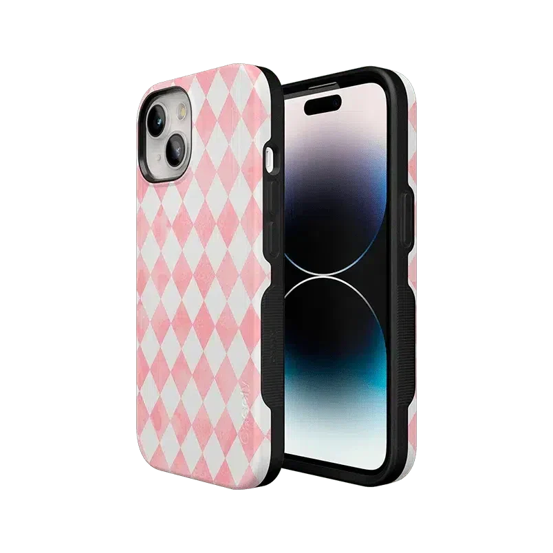 Queen of Diamonds | Pink Watercolor Case