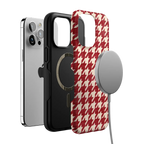 Scarlet Stitch | Red Houndstooth Case