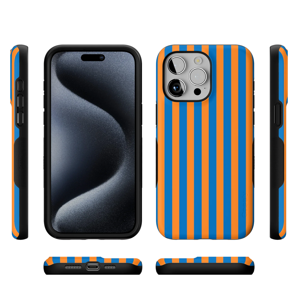 Go New York | Blue & Orange Stripes Case