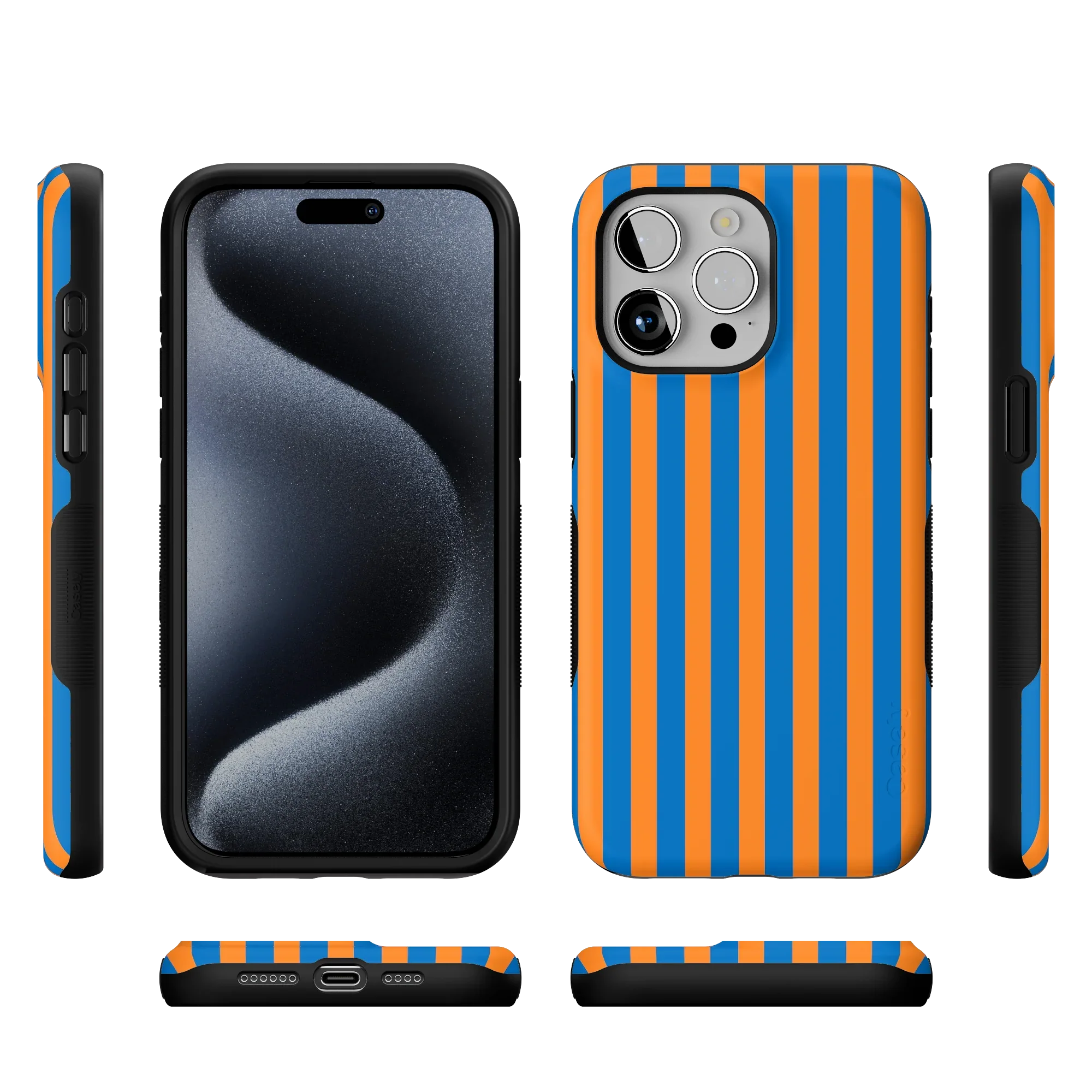Go New York | Blue & Orange Stripes Case