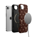Teddy Bows | Brown Polka Dot Case
