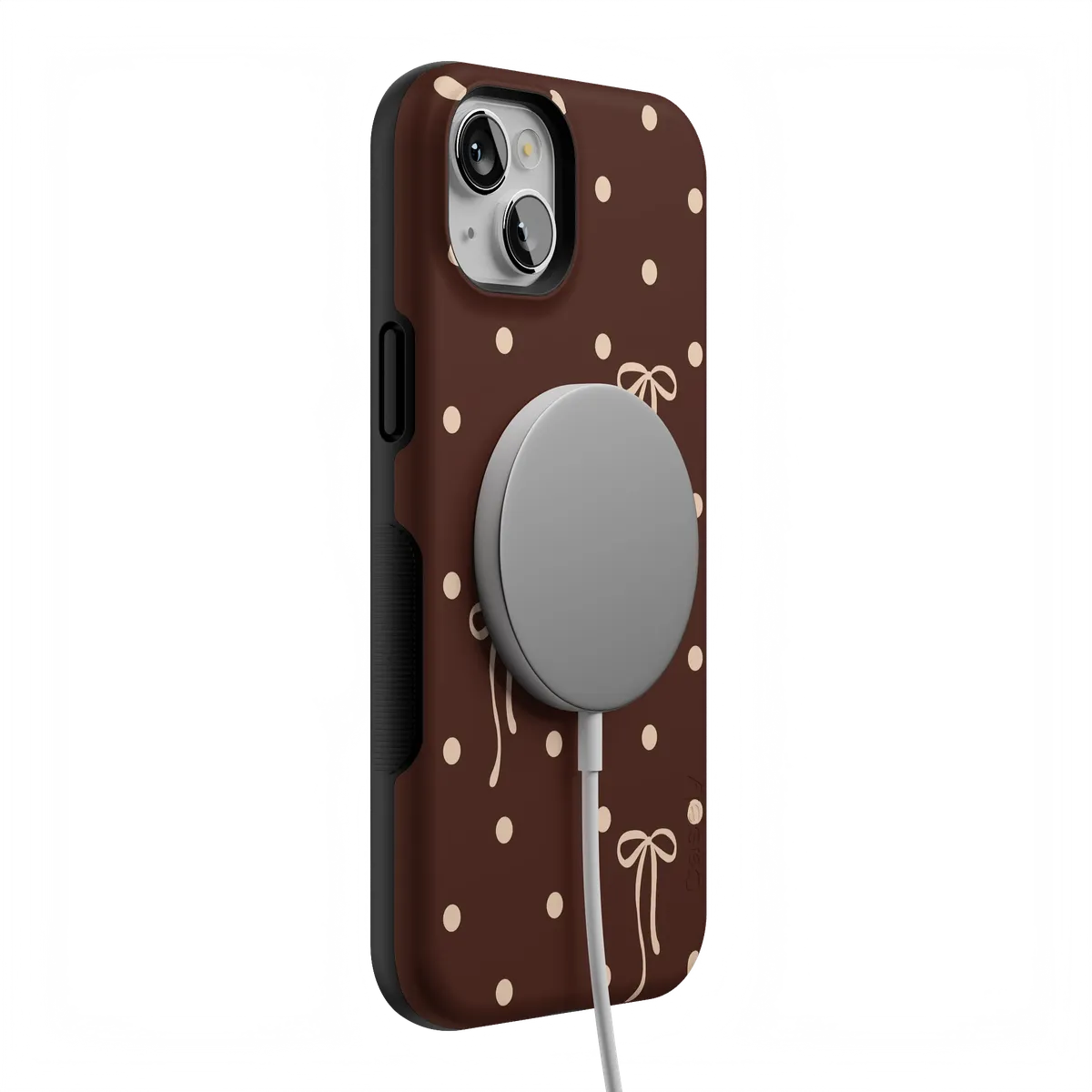 Teddy Bows | Brown Polka Dot Case