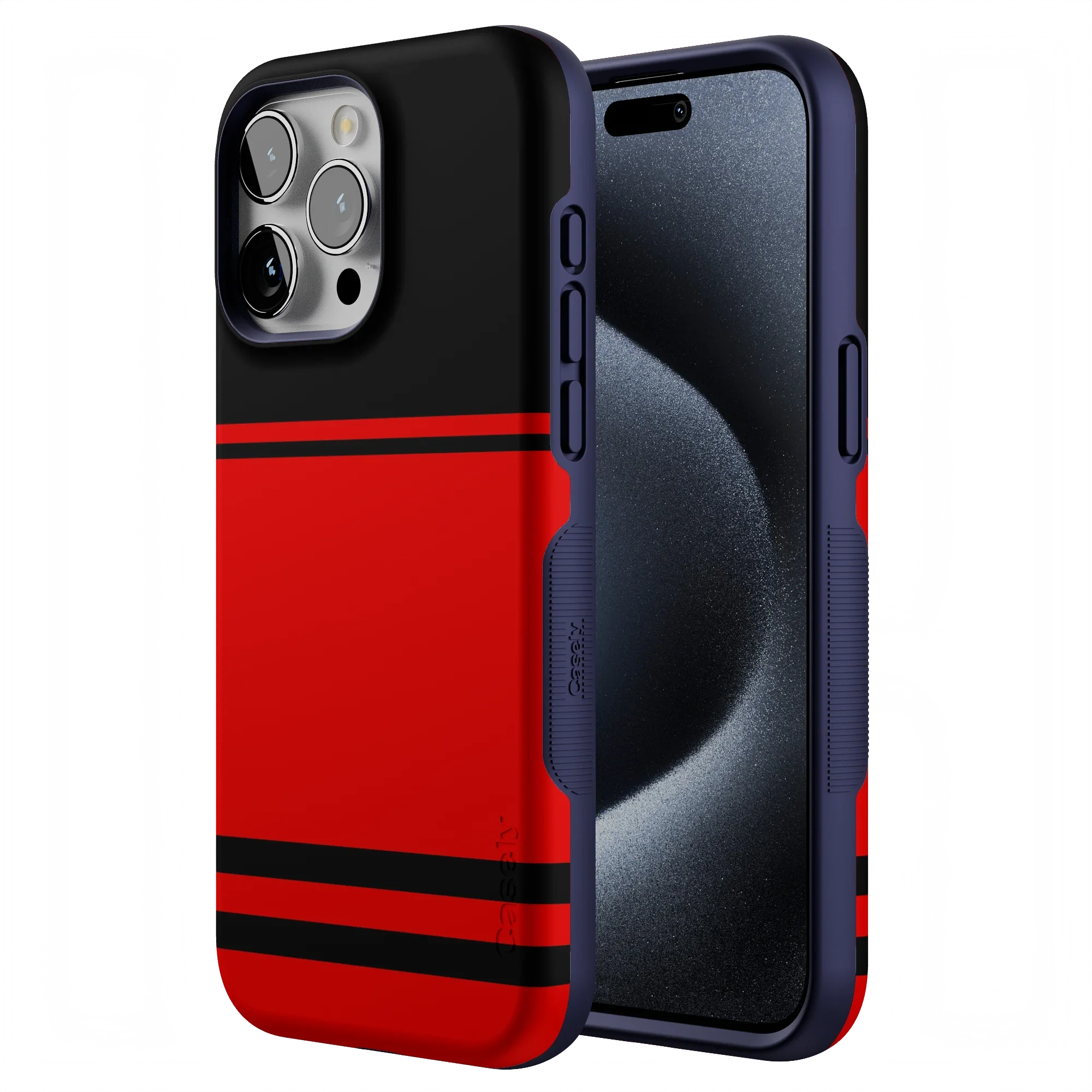 Storm Warning | Black & Red Stripes Case