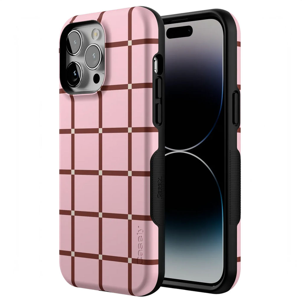 Uptown Gridlock | Pink Checkerboard Case