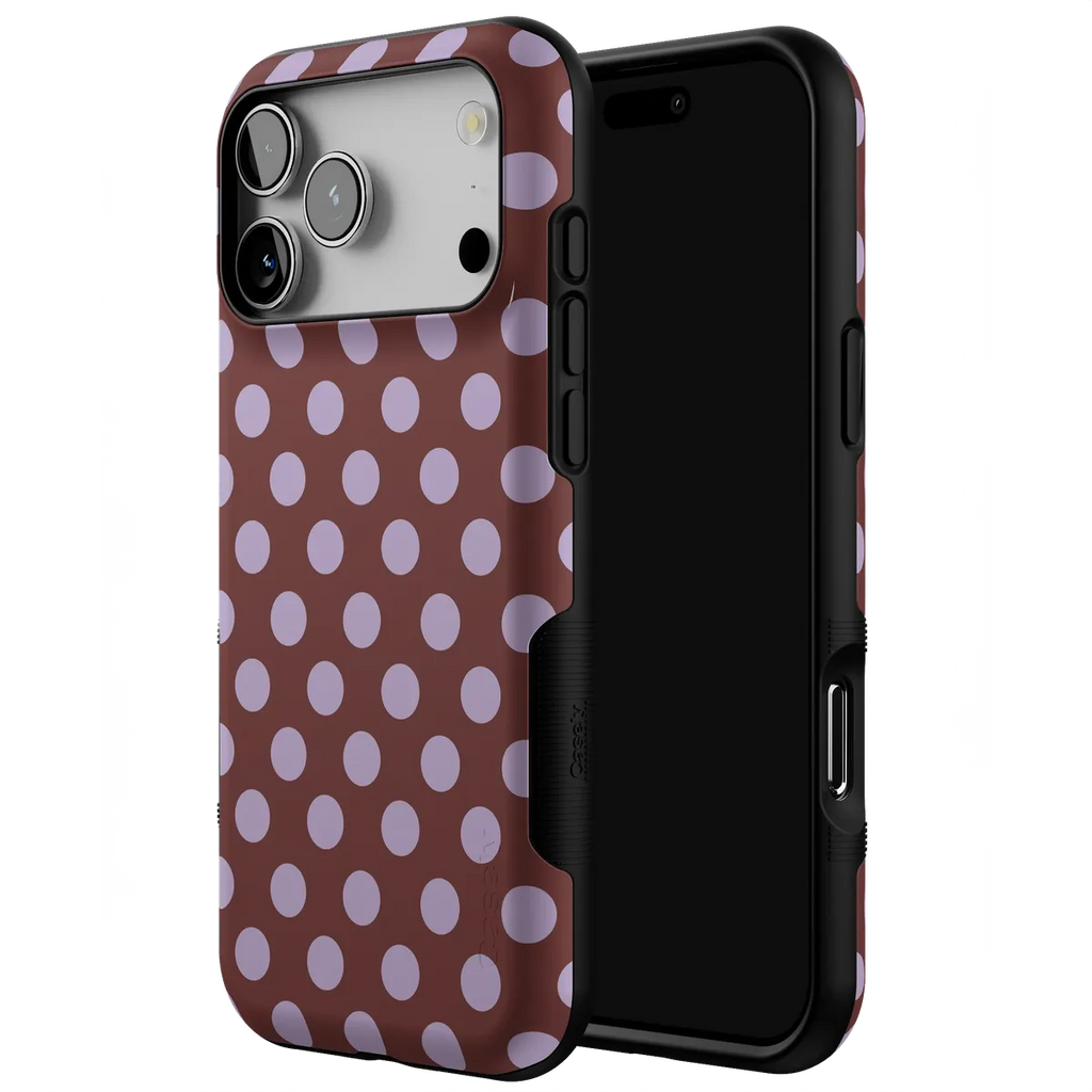 Spotted in SoHo | Burgundy Polka Dot Case