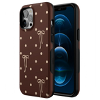 Teddy Bows | Brown Polka Dot Case