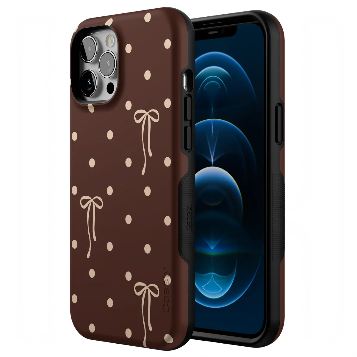 Teddy Bows | Brown Polka Dot Case