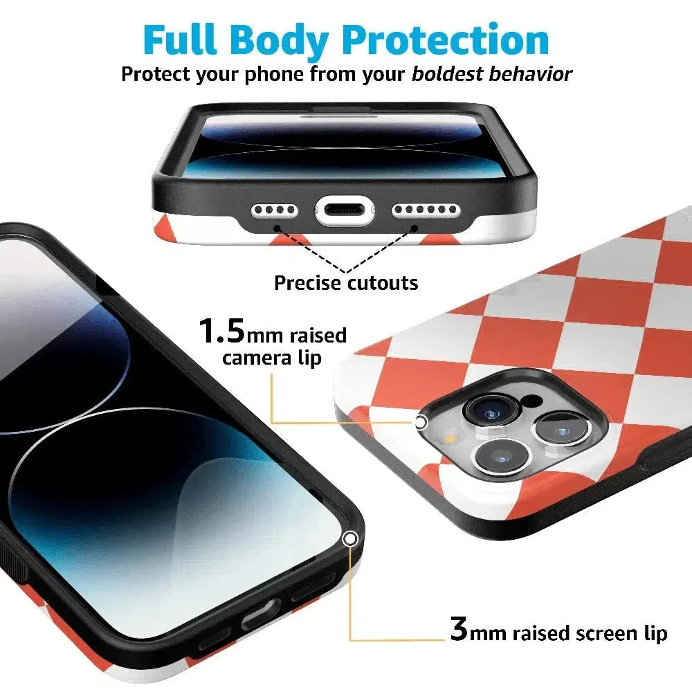 Red Checkerboard | High Contrast Design Case