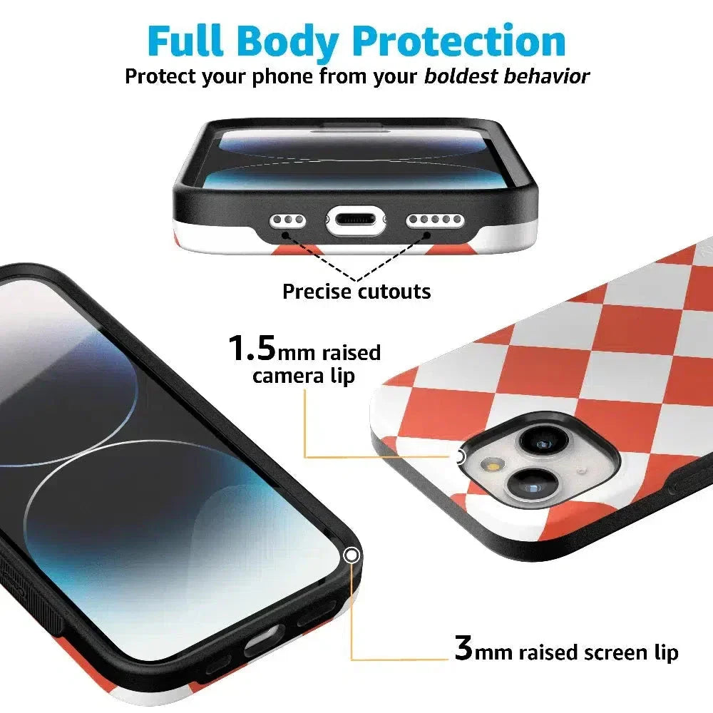 Red Checkerboard | High Contrast Design Case