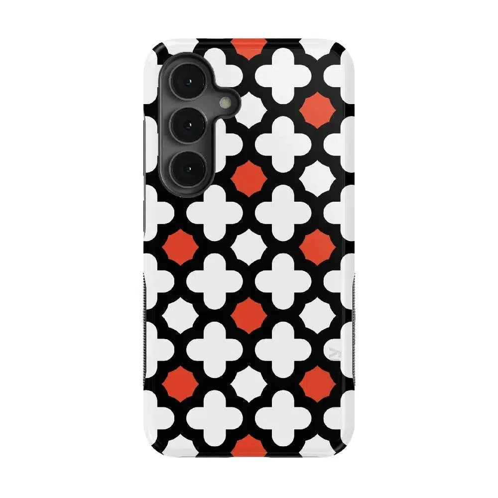 Red Lattice Tile | High Contrast Design Case