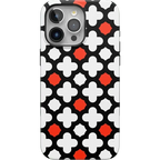 Red Lattice Tile | High Contrast Design Case