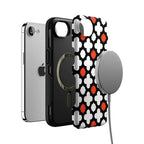 Red Lattice Tile | High Contrast Design Case