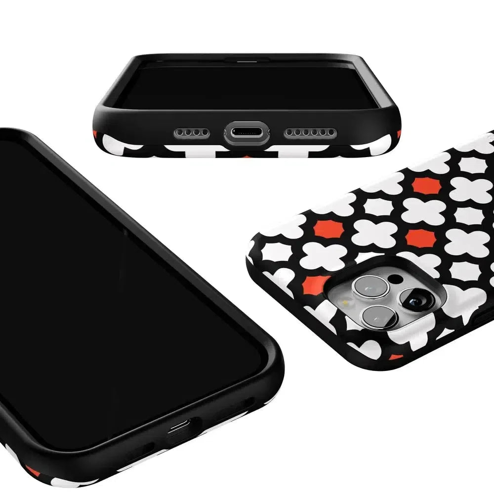 Red Lattice Tile | High Contrast Design Case