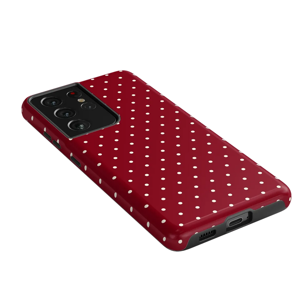 On the Dot | Maroon Polka Dot Case