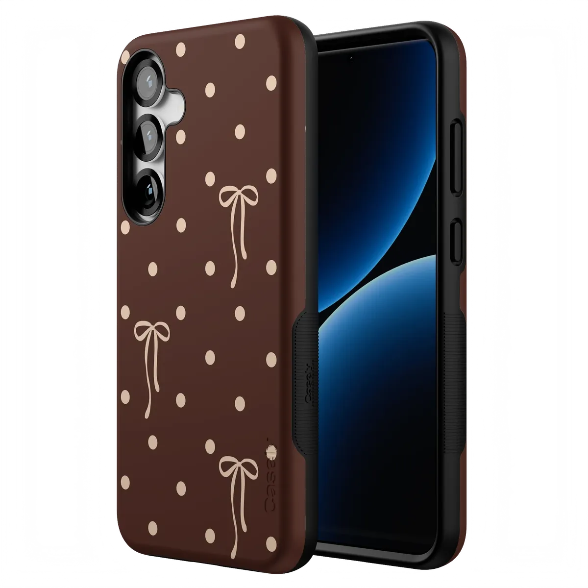 Teddy Bows | Brown Polka Dot Case