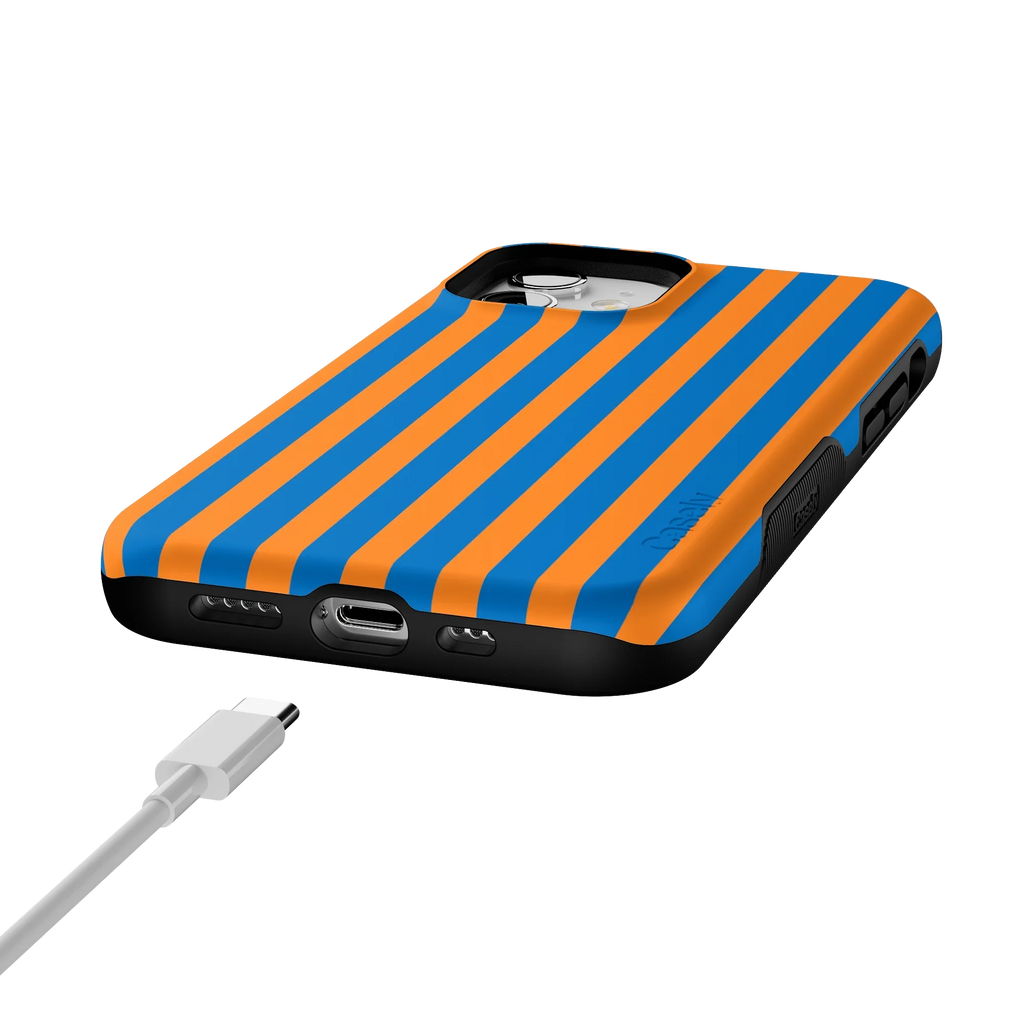 Go New York | Blue & Orange Stripes Case