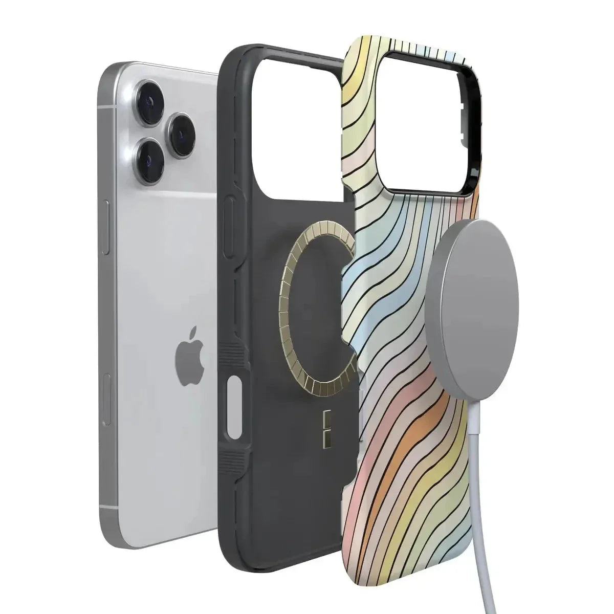 Ride The Wave | Pastel Rainbow Lined Case