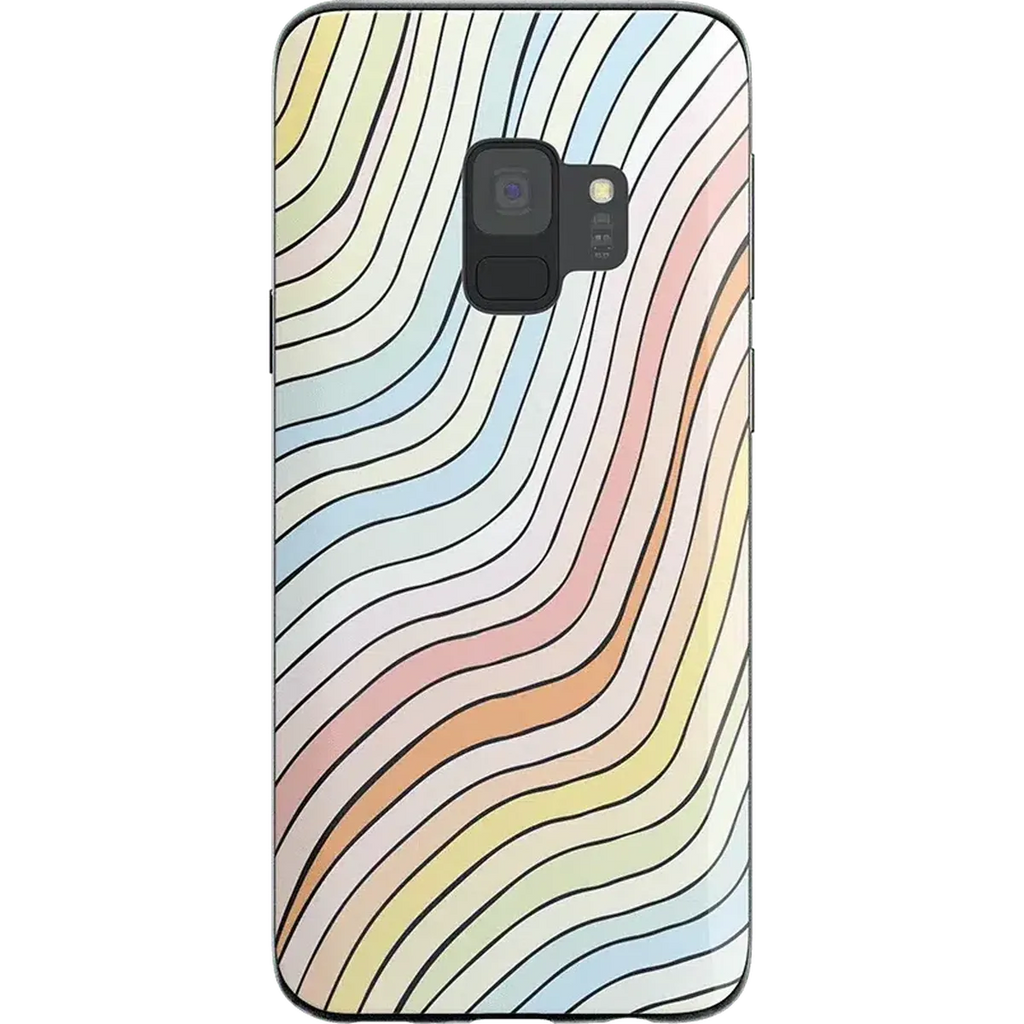 Ride The Wave | Pastel Rainbow Lined Samsung Case