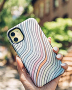Ride The Wave | Pastel Rainbow Lined Samsung Case