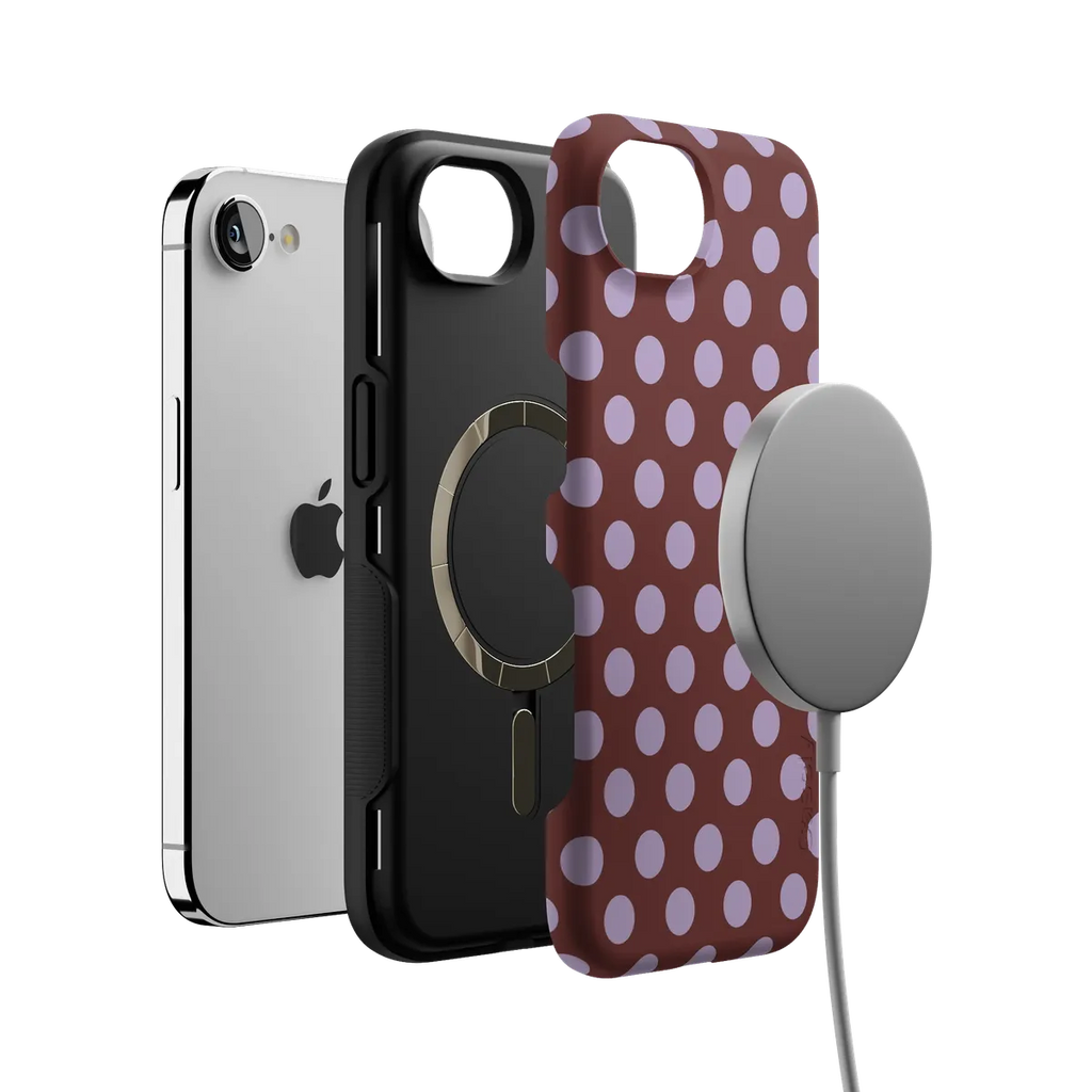 Spotted in SoHo | Burgundy Polka Dot Case