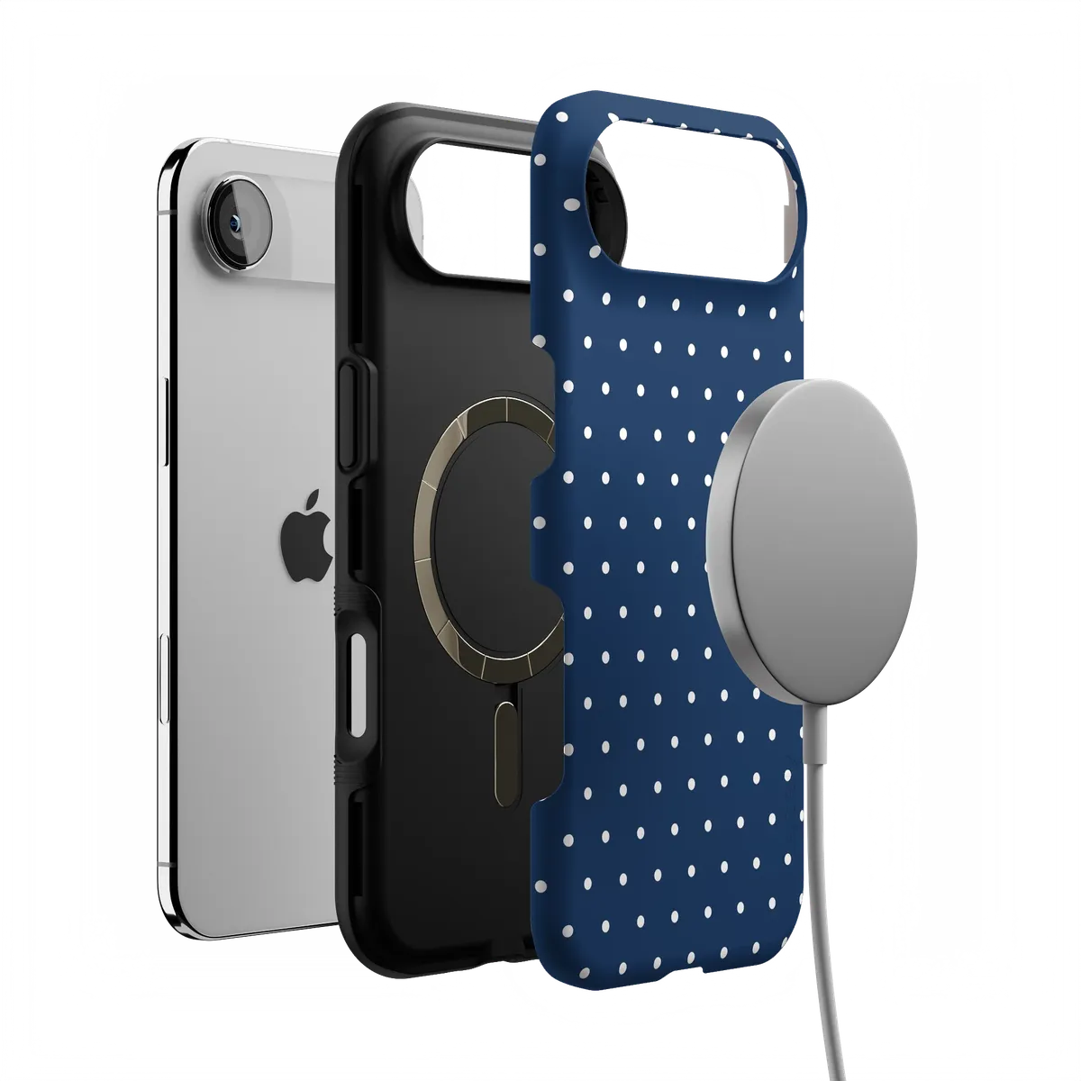 On the Dot | Navy Polka Dot Case