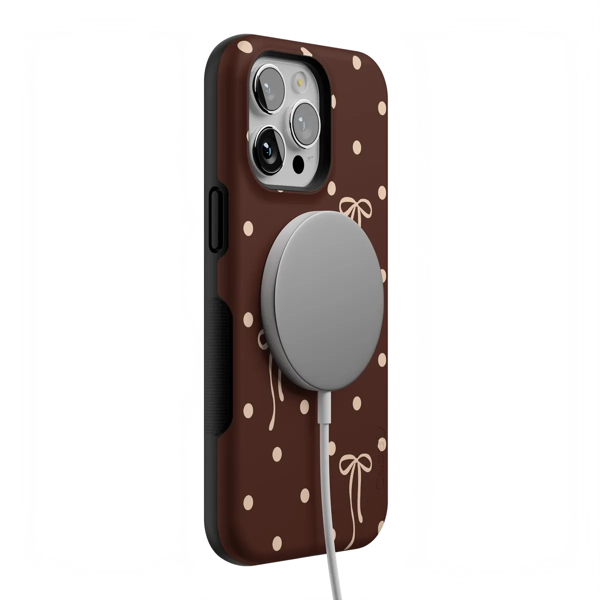 Teddy Bows | Brown Polka Dot Case