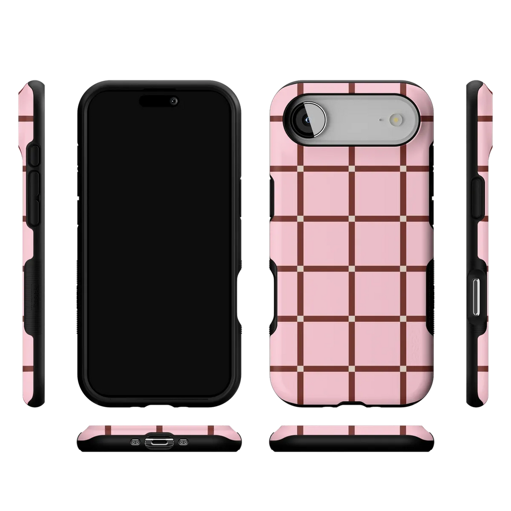 Uptown Gridlock | Pink Checkerboard Case