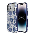Rose to Fame | Blue & White Rose Floral Case