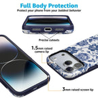 Rose to Fame | Blue & White Rose Floral Case