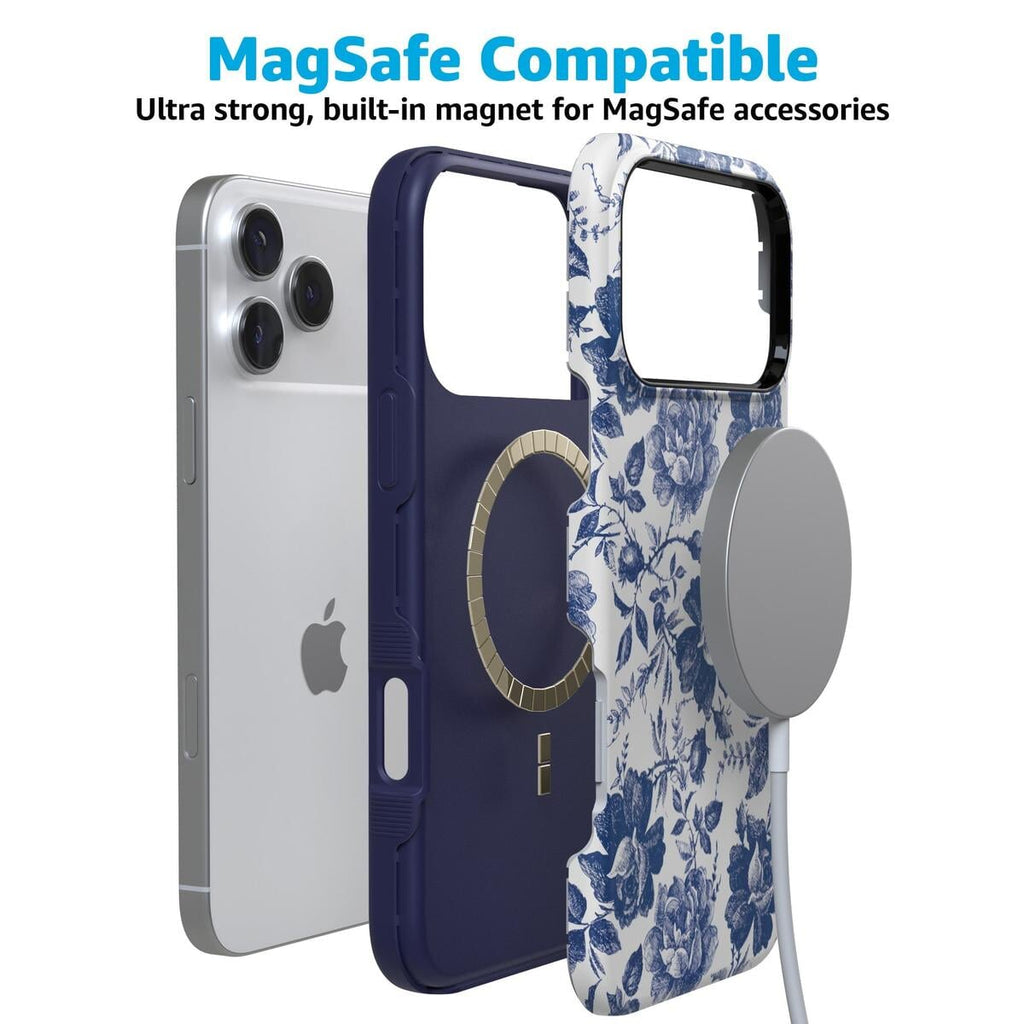 Rose to Fame | Blue & White Rose Floral Case