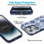 Rose to Fame | Blue & White Rose Floral Case