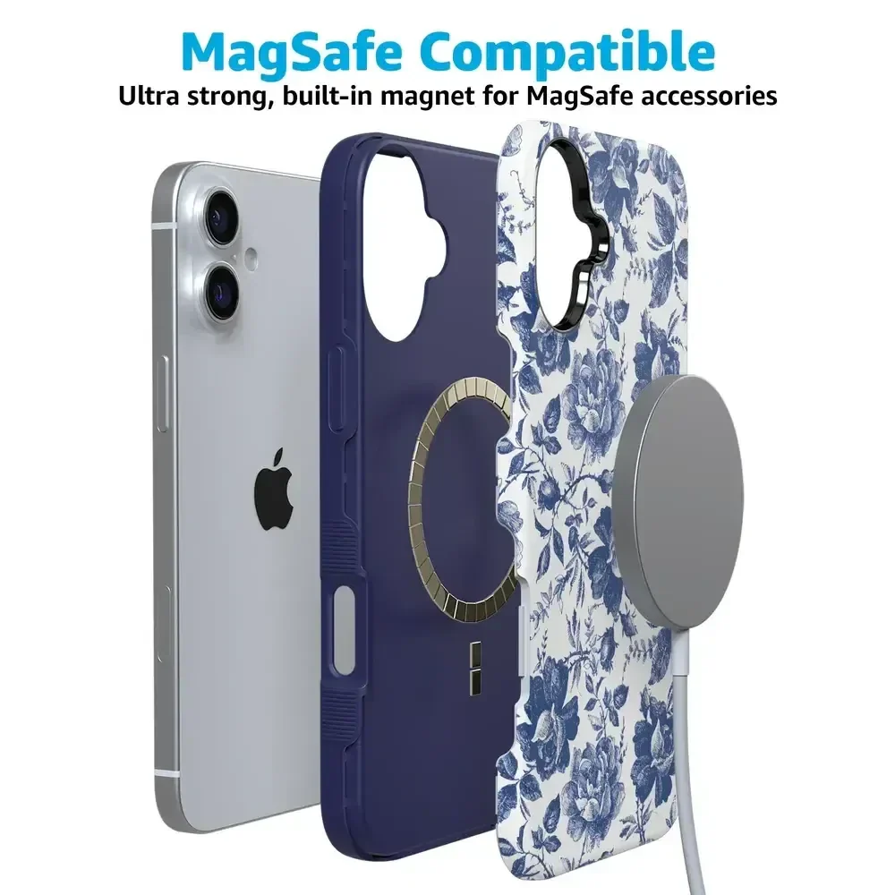 Rose to Fame | Blue & White Rose Floral Case