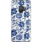Rose to Fame | Blue & White Rose Floral Samsung Case